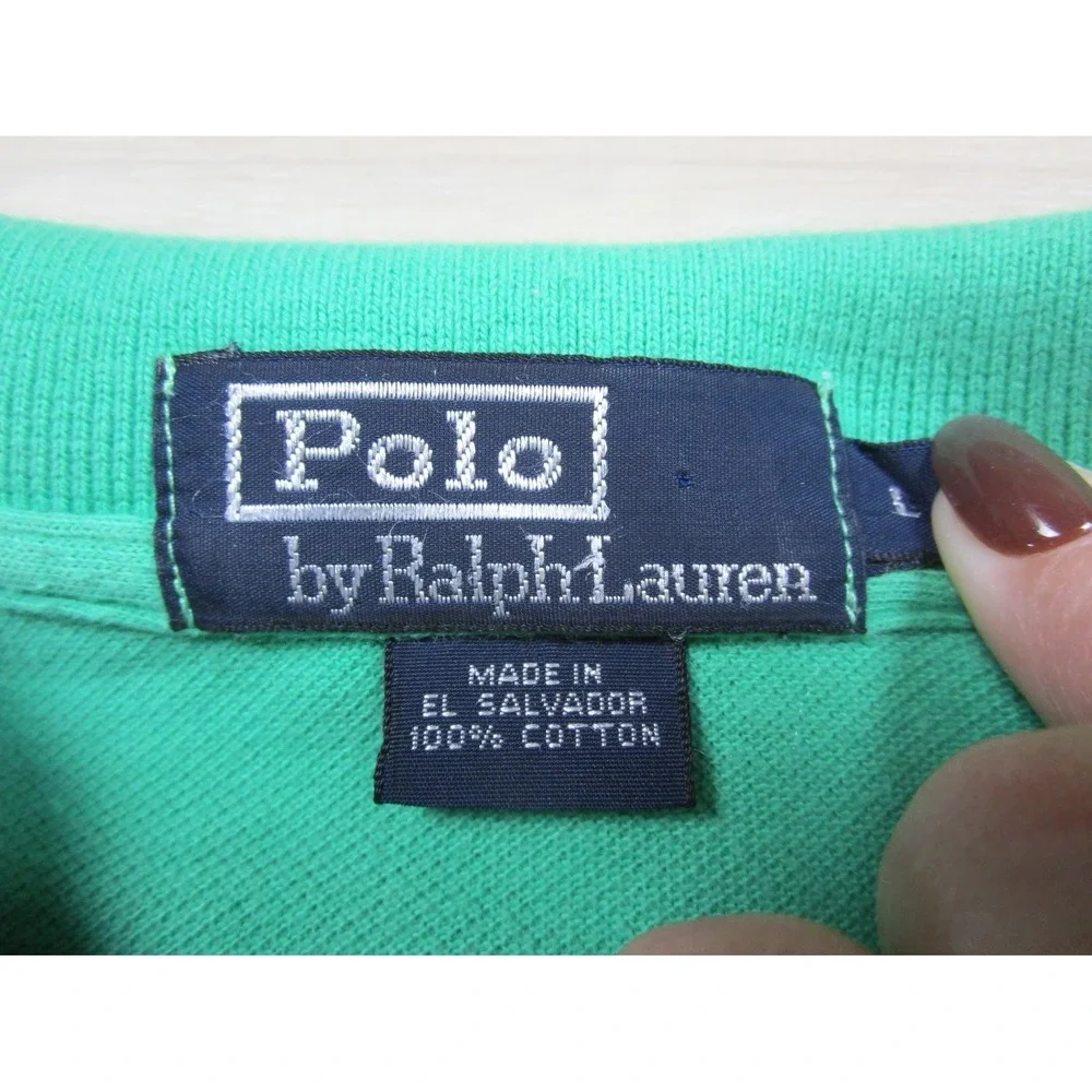 Vintage 90s POLO Ralph Lauren Polo Shirt Men's (L)‎ Lot of 2 Preppy Rugby Pastel